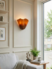 Bellina Elegante Florale Glas-Wandlampe – Moderne Messing-Wandlampe für Schlafzimmer & Flur